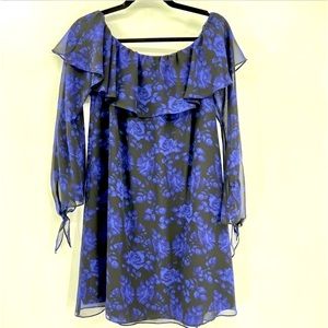 Sam Edelman Floral  off the shoulder women’s dress sz 10